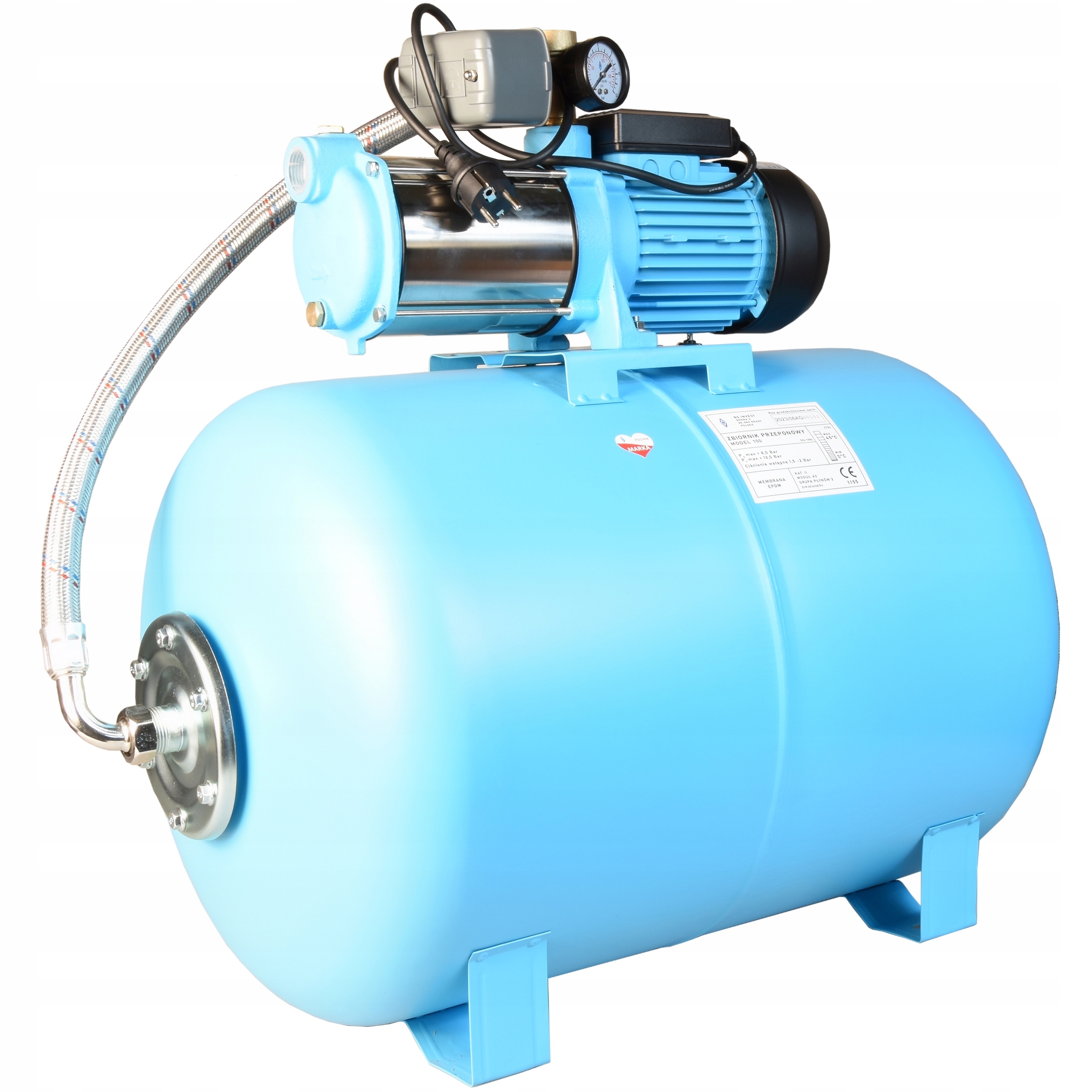 Hydroforová Sada 100 L Nádrž Čerpadlo 1300 W 5520 L/h Príslušenstvo Hadica