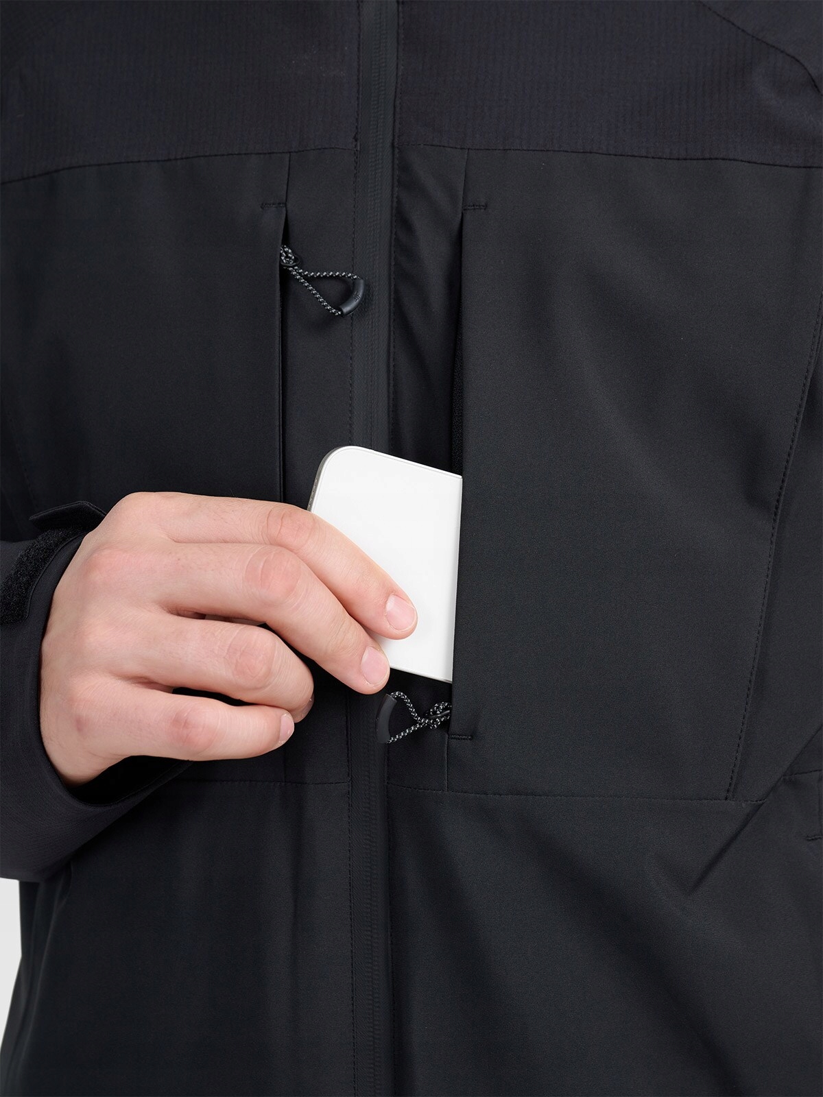 4F pánská technická bunda s kapucí a kapsami na hrudi