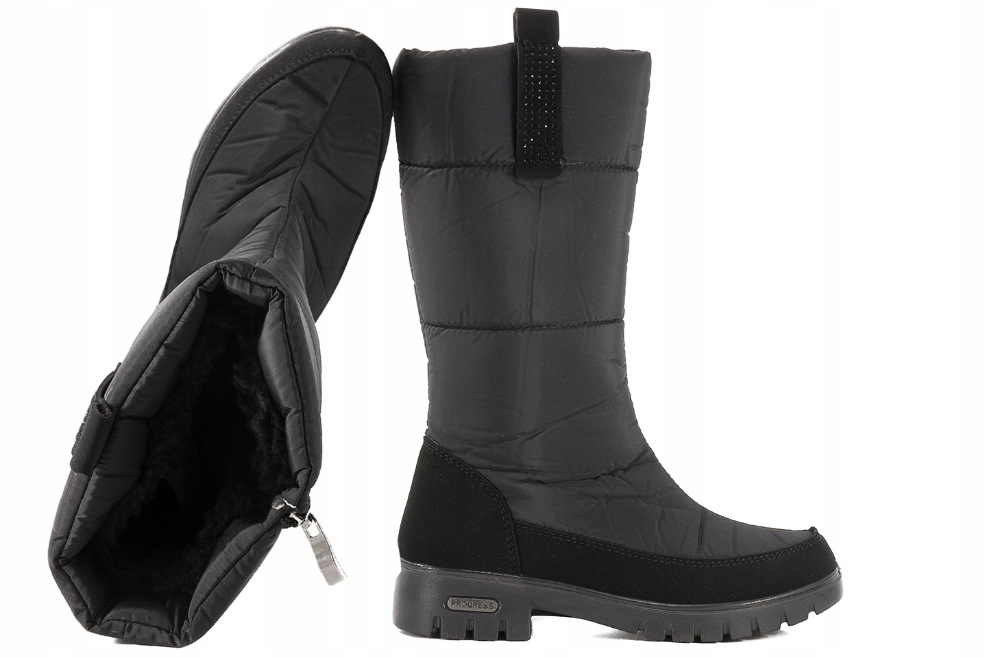 Progress PROGJ-22-136 Dámské Zateplené Kozačky Zimní 37 Černá
