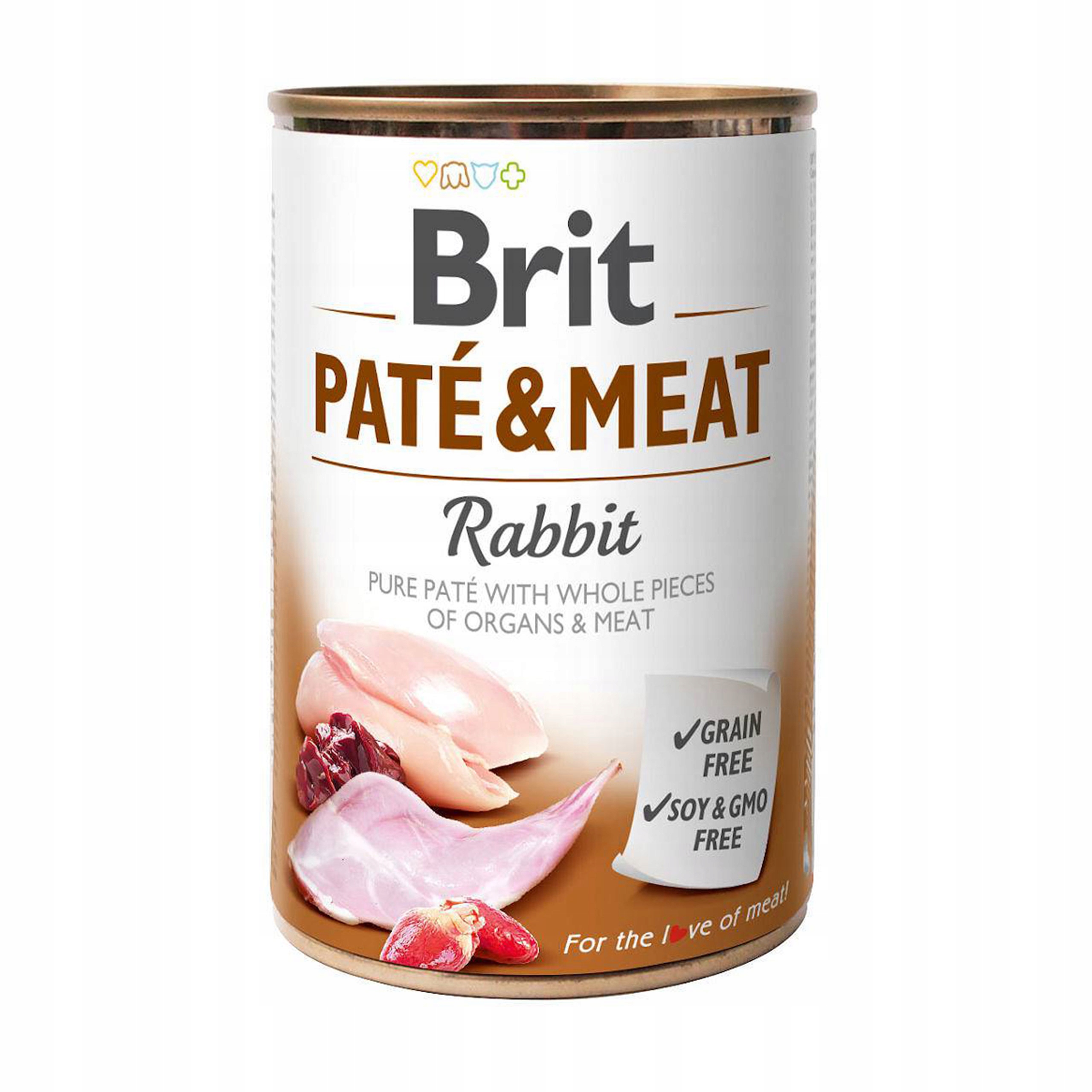 Brit Pate &amp; Meat – bezobilné mokré krmivo s králíkem, konzerva