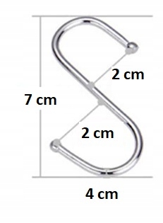 Hak Haczyk Uchwyt Typu S Wieszak do Drążka Rurki Na Reling Komplet 5 sztuk Marka bez marki