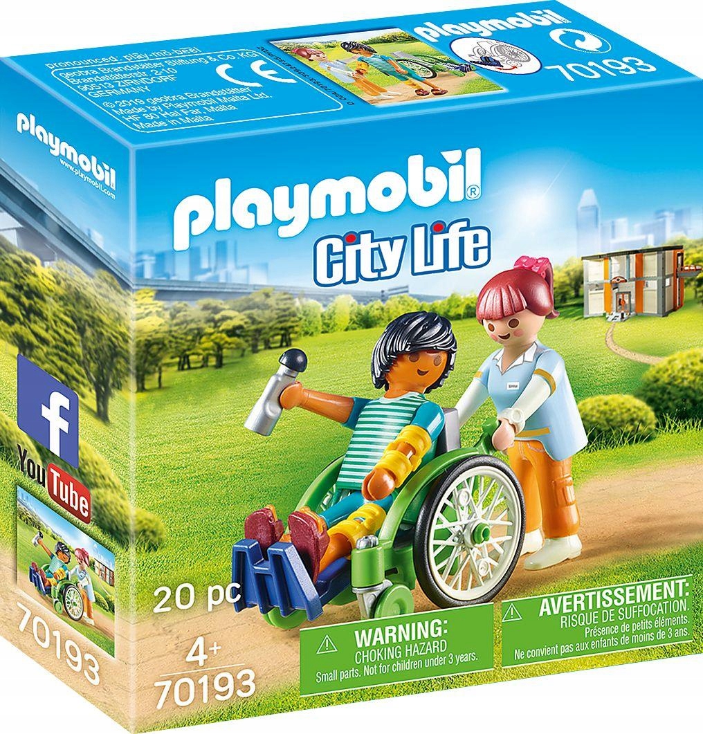 

Playmobil 70193 Pacjent na wózku inwalidzkim 4+