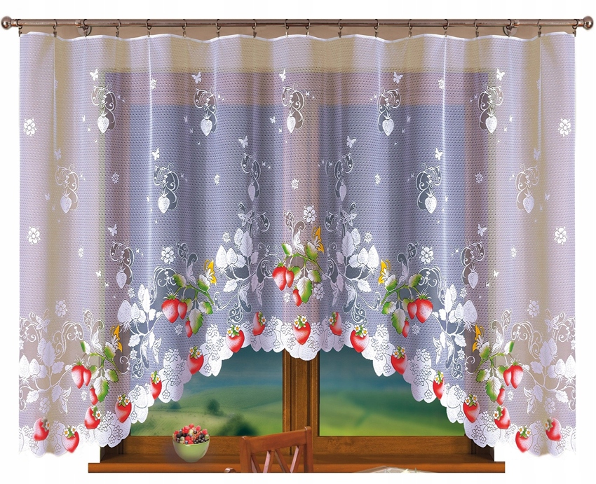 

Truskawki firana 300x150cm żywe (gotowa)