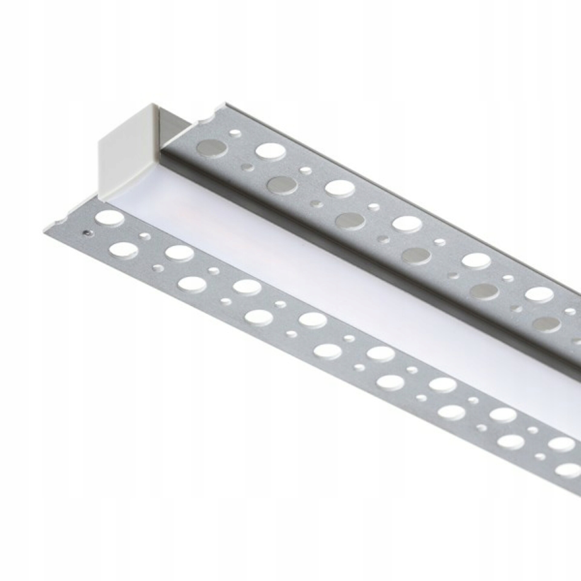 Rendl Led Profile B zápustný 1m hliník s mléčným difuzorem, na Led pásek