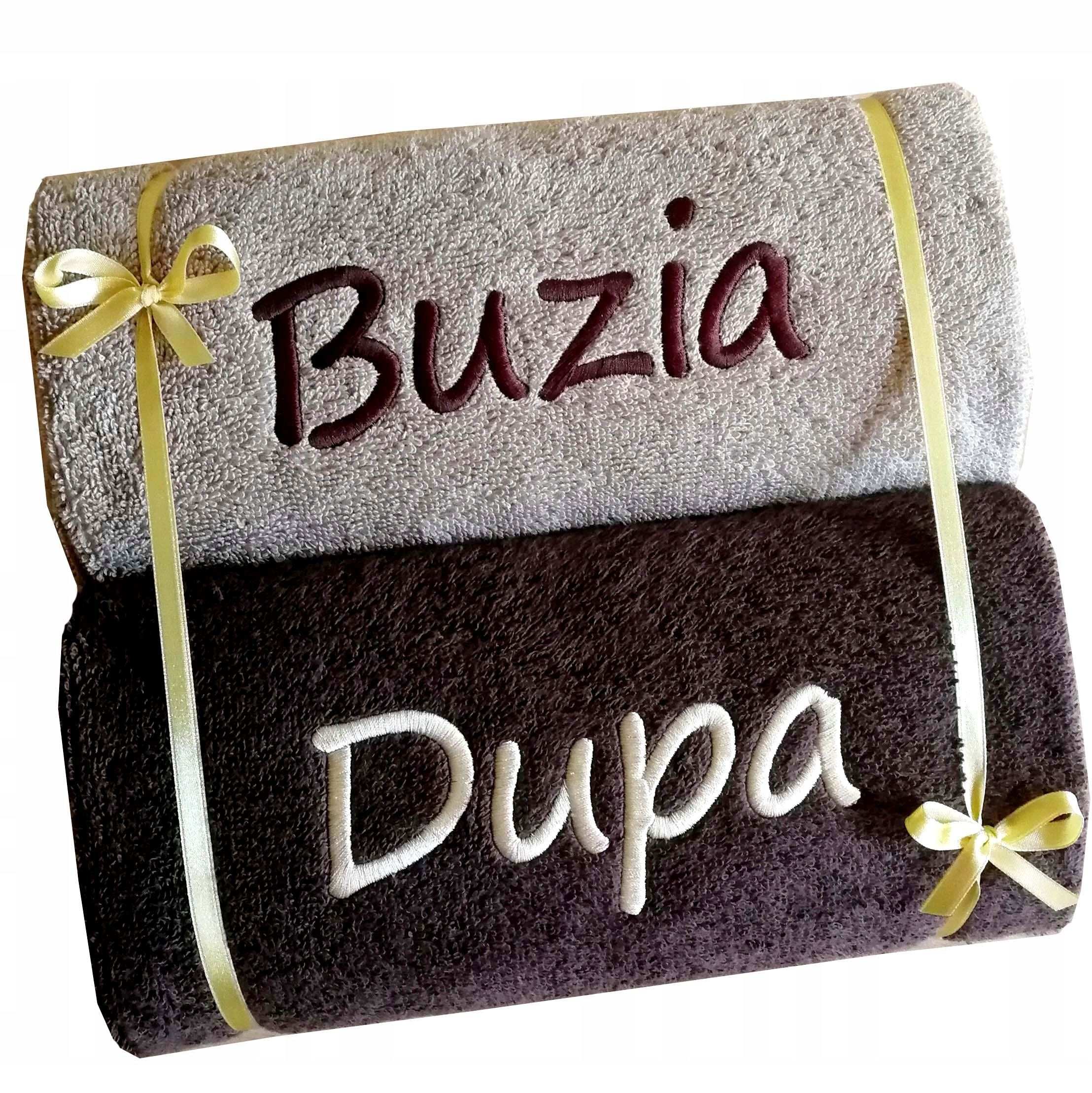 

2x Ręcznik buzia dupa Śmieszny ślub z Haft