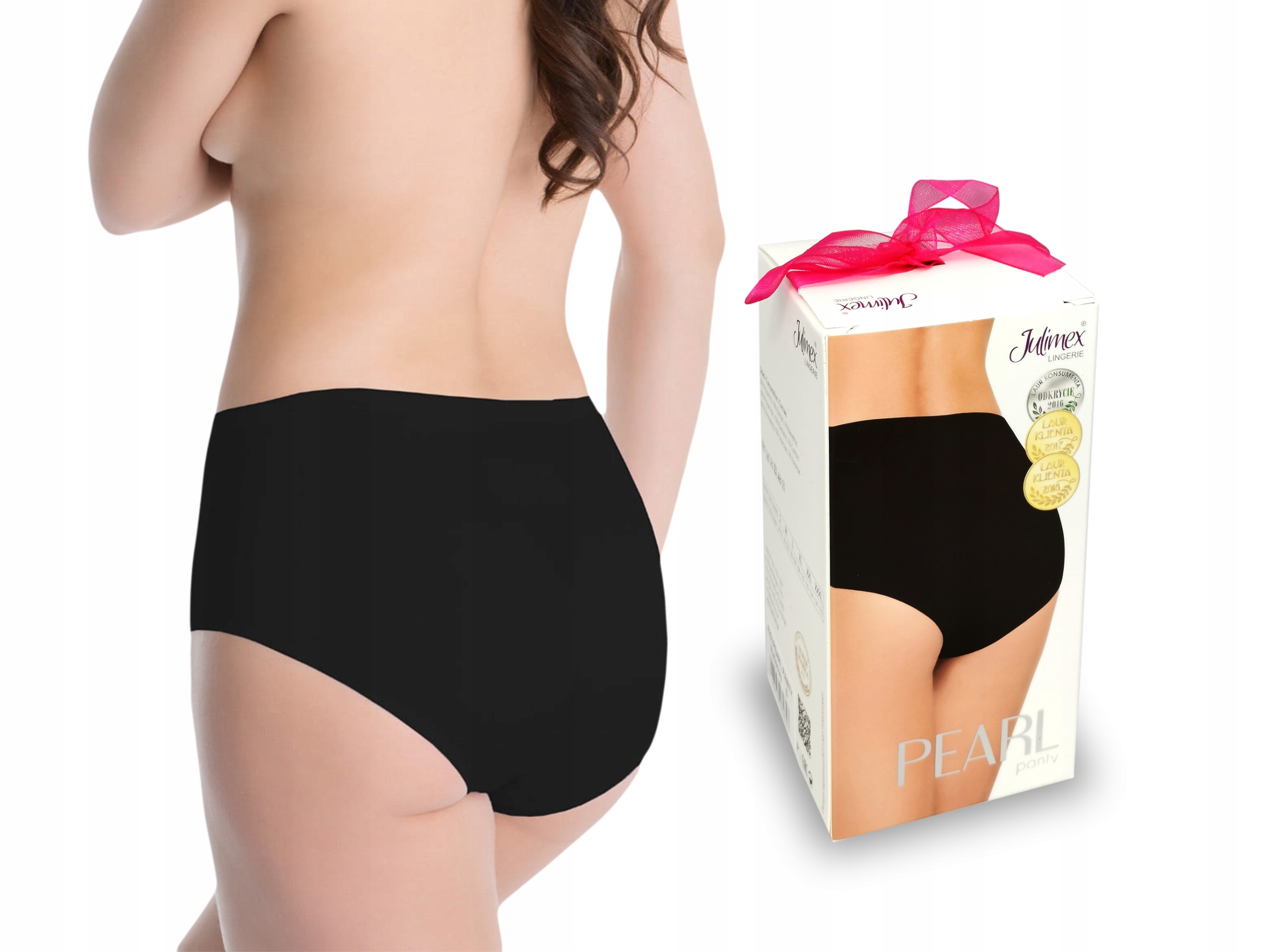 

Julimex wysokie figi Pearl bezszwowe Czarny S