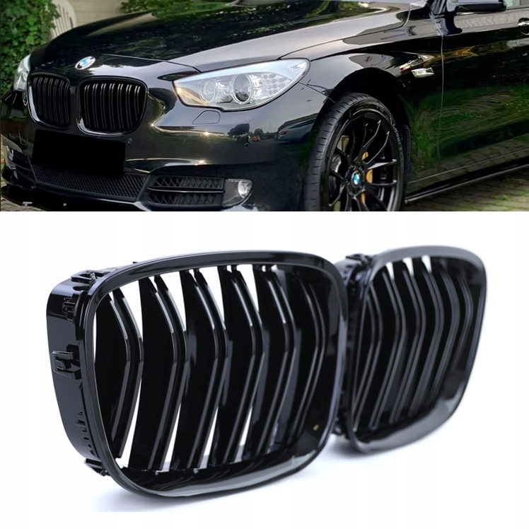 Bmw F07 Gt 2010-2017 Ledviny maska chladiče atrapa Černý lesk M Look