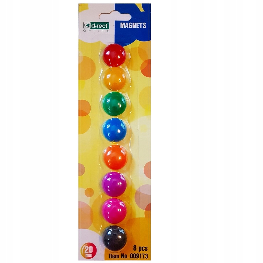 Kolorowe magnesy DRect 20mm 8 sztuk EAN (GTIN) 5907814634221