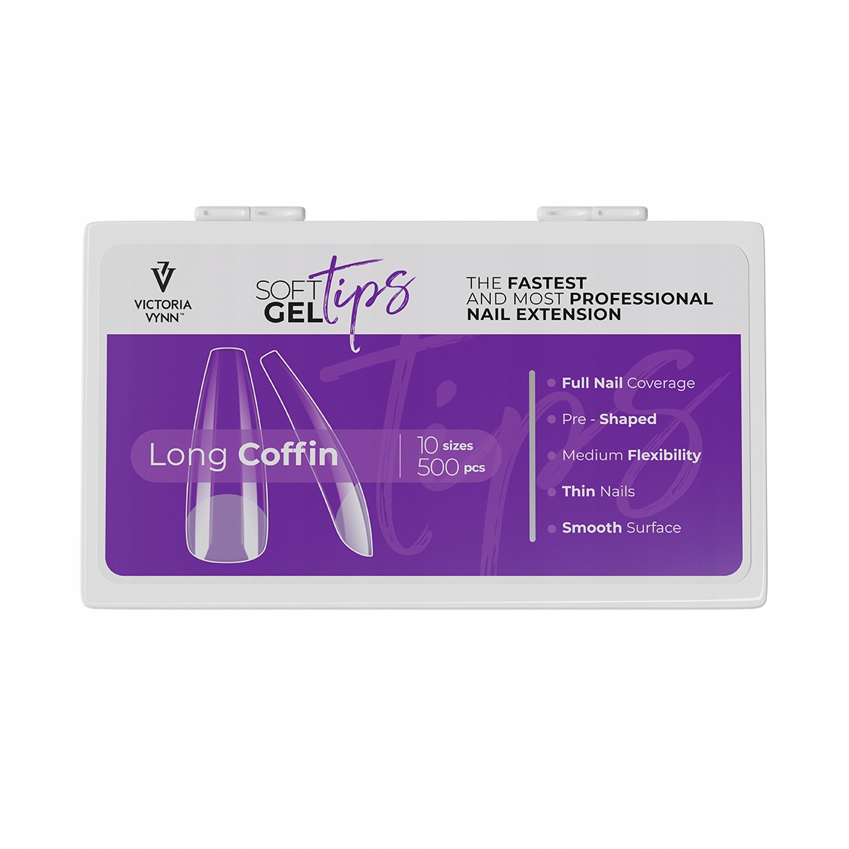 Akrylové tipy Victoria Vynn Long Coffin 500ks