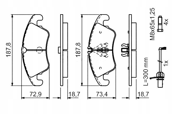 Bosch Kostky Ham. Ford Přední Focus 2,5 Rs 09-11 Z Asistent řidiče #28