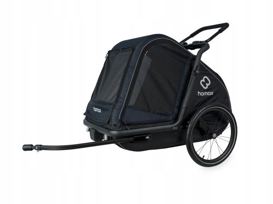 Przyczepka rowerowa dla psa Hamax Pluto L, niebiesko-czarna