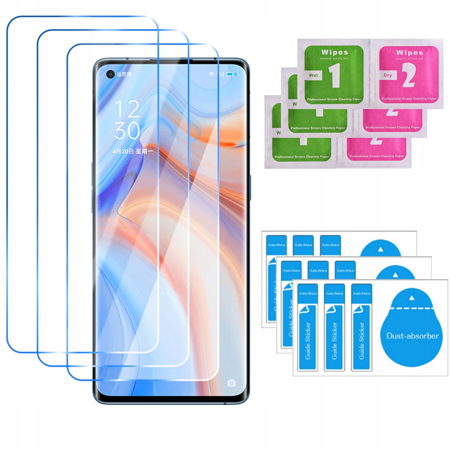 

3x Szkło Hartowane 9H do Oppo A54 5G A74 5G