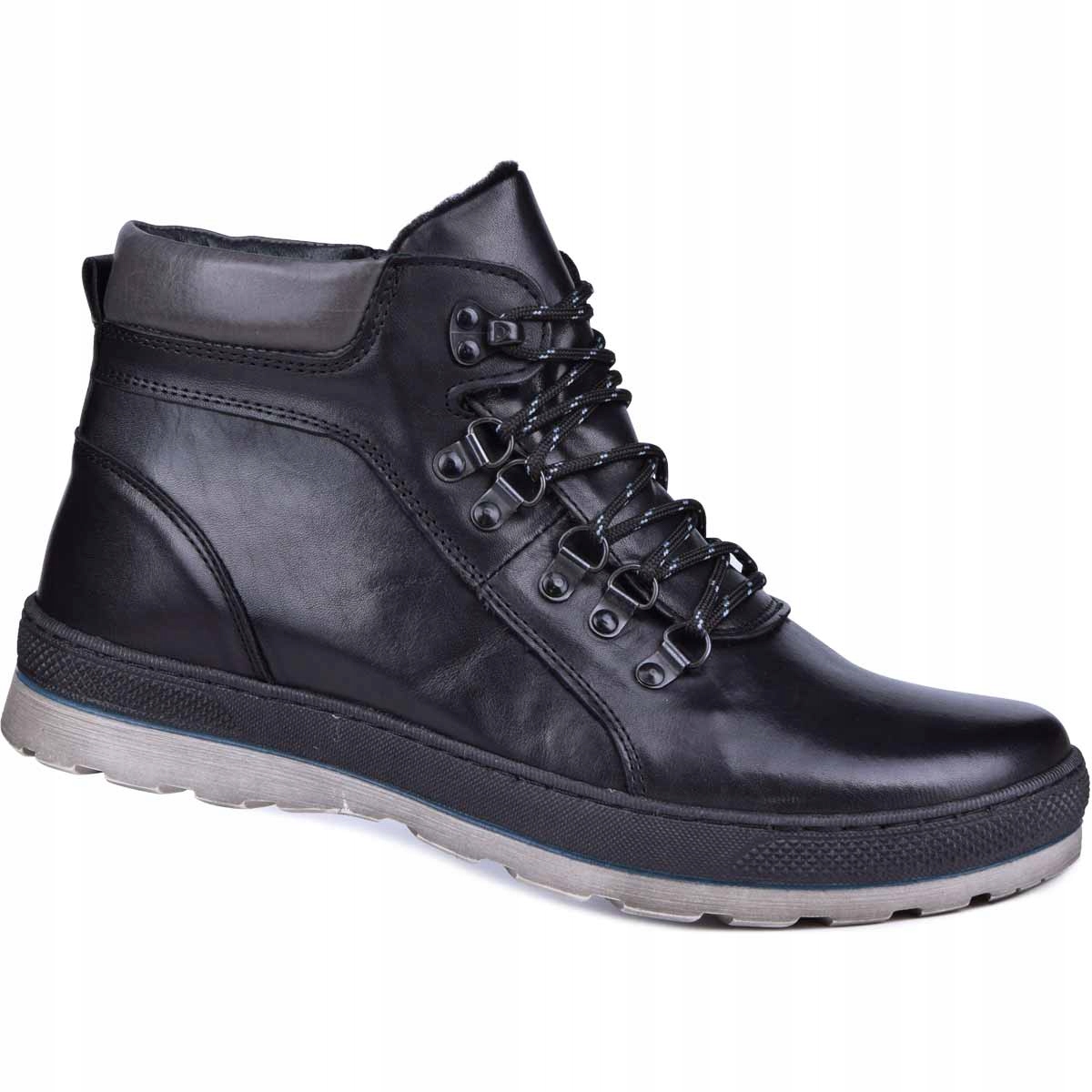 

Trzewiki zimowe ocieplane męskie skórzane skóra 40