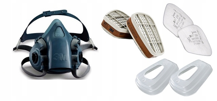3M 7502 Ochronna Silikonowa Plus Komplet Filtrów