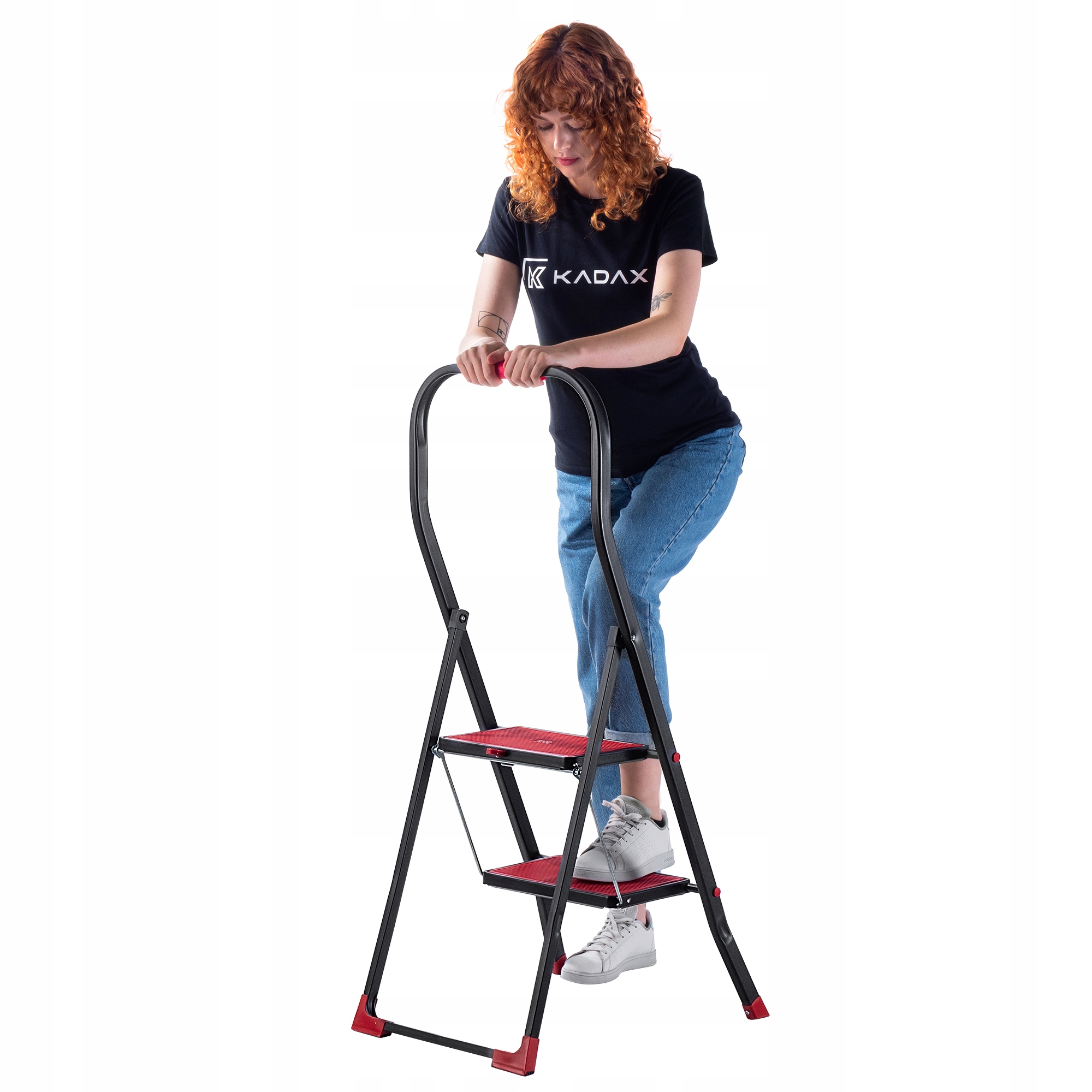 DRABINA DRABINKA DOMOWA 2 STOPNIOWA SKŁADANA Waga 4.7 kg