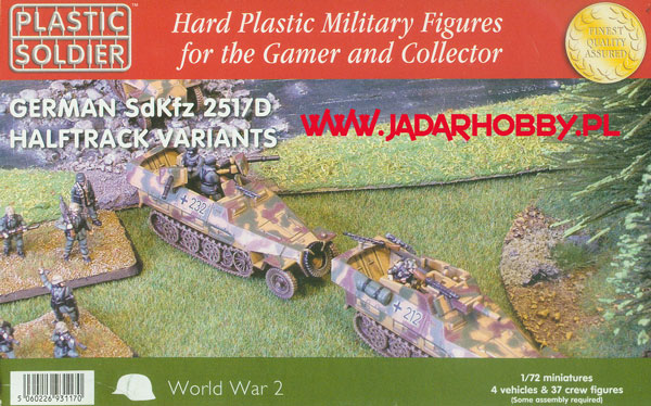 Plastový voják 1/72 WW2V20016 Německé varianty SdKfz 251/D Halftrack