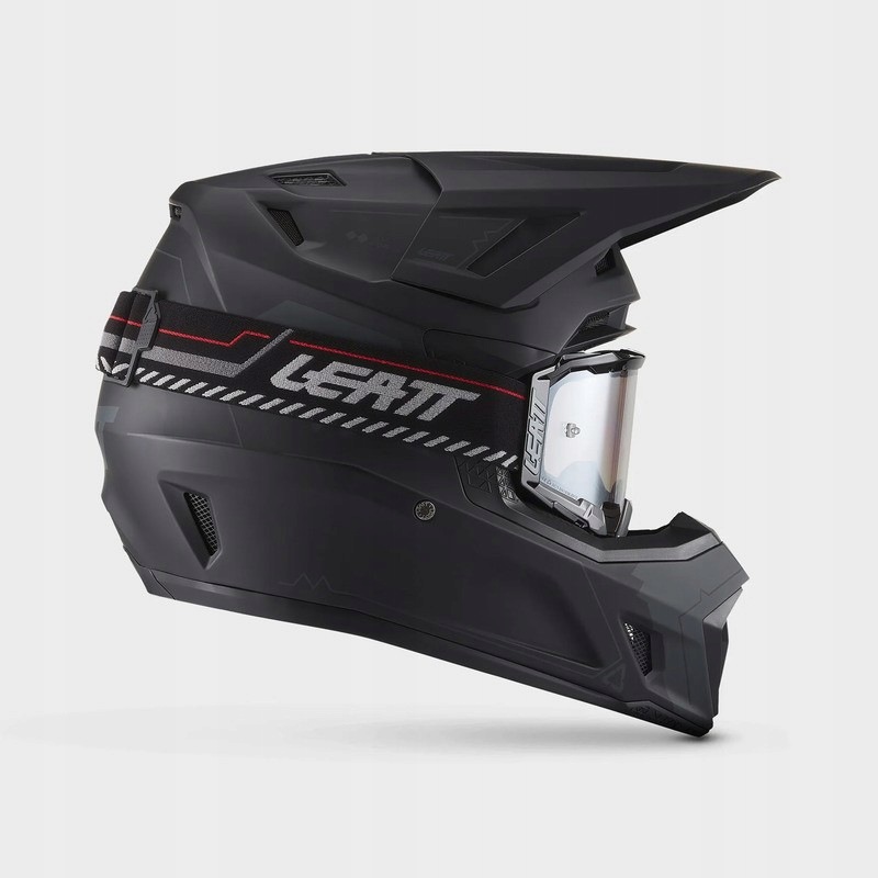 Motocyklová Prilba S Okuliarmi Leatt Kit Moto 7.5 Stealth Black (s)