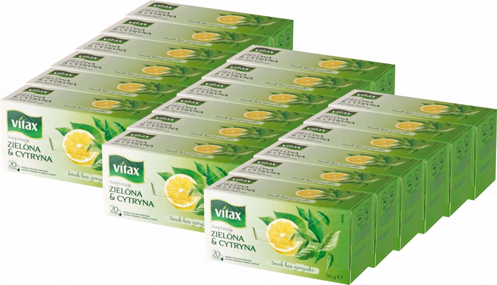 Herbata Zielona Cytryna 20tb Vitax herbata ekspresowa x18