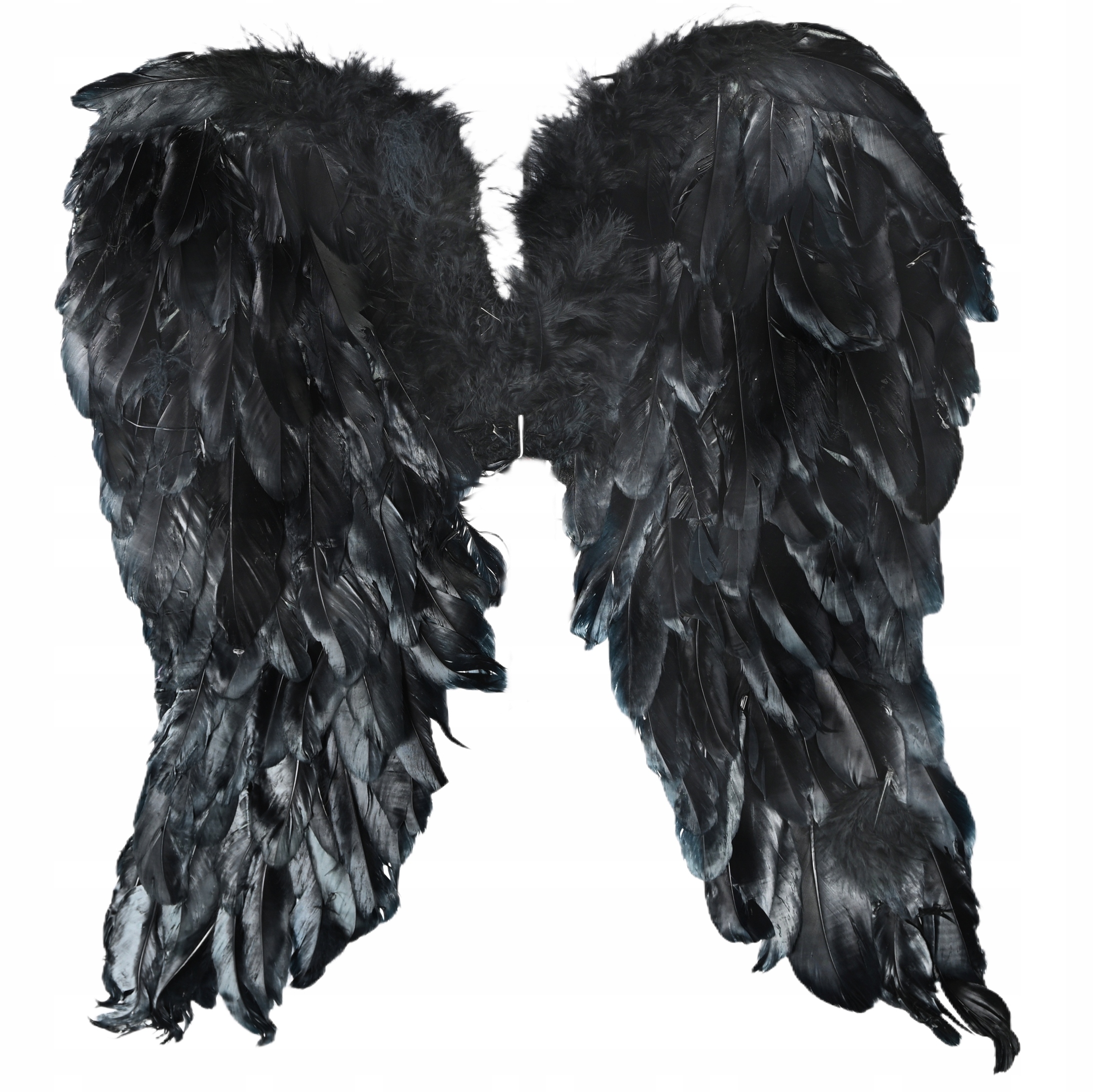 SKRZYDŁA CZARNE PIÓRA ANIOŁ DIABEŁ STRÓJ PRZEBRANIE HALLOWEEN JASEŁKA BAL