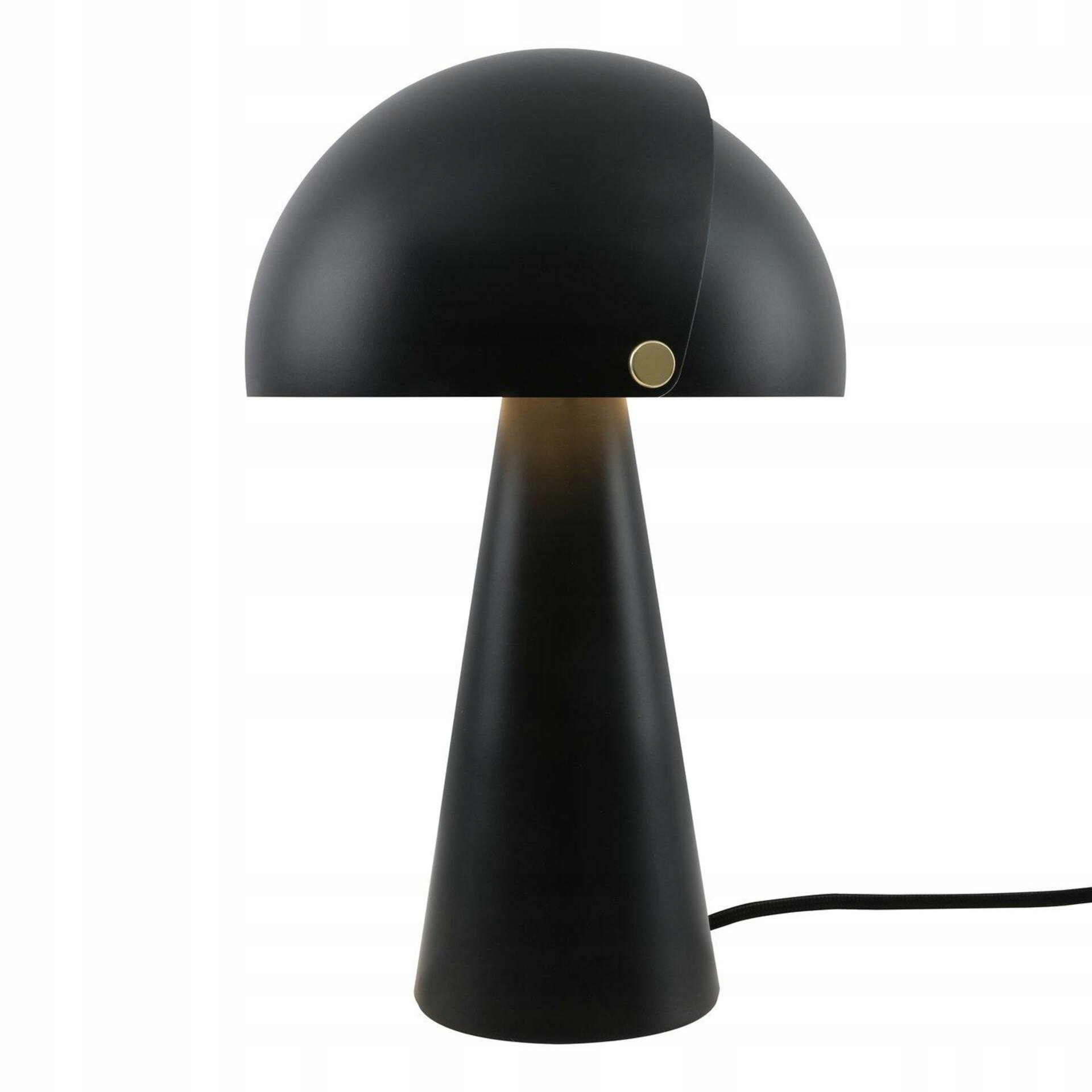 Nordlux Align stolná lampa čierna E27, mosadzné detaily, dizajnová 33,5 cm
