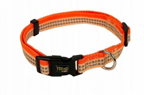 

Obroża regulowana odblaskowa 20mm/35-60cm Orange