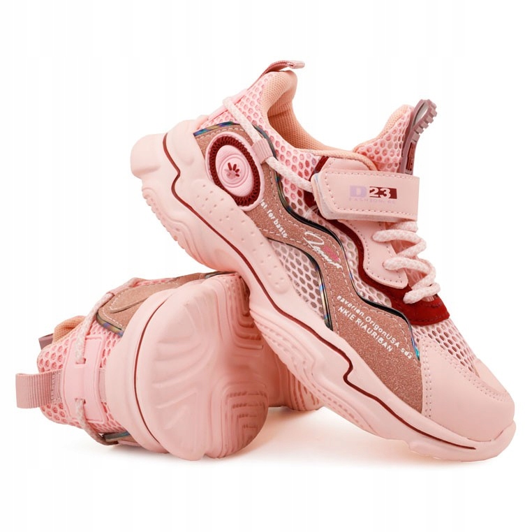 

Buty sportowe dziecięce lekkie oddychające różowe