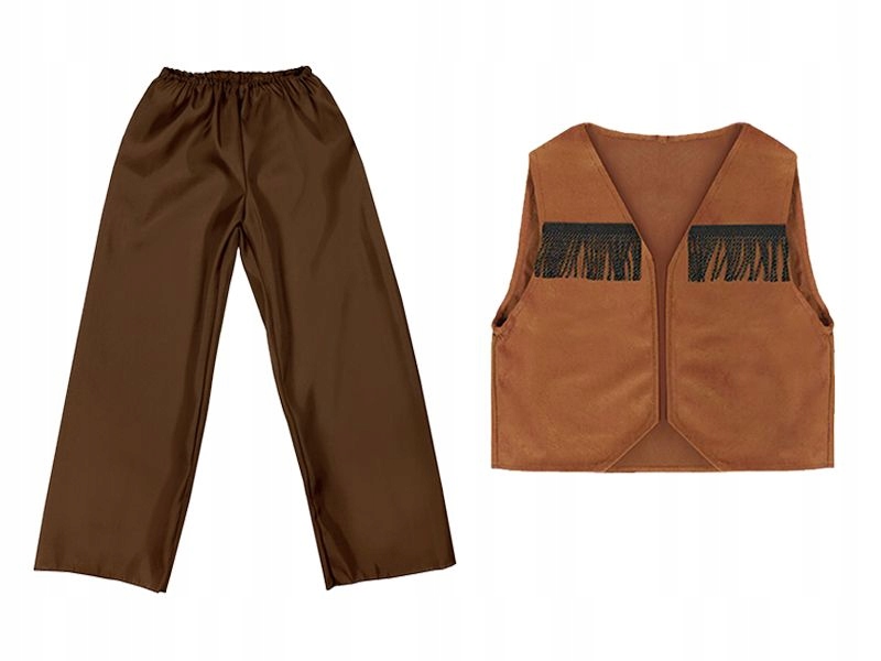 STRÓJ KOWBOJ KAMIZELKA SPODNIE 116-128 2el