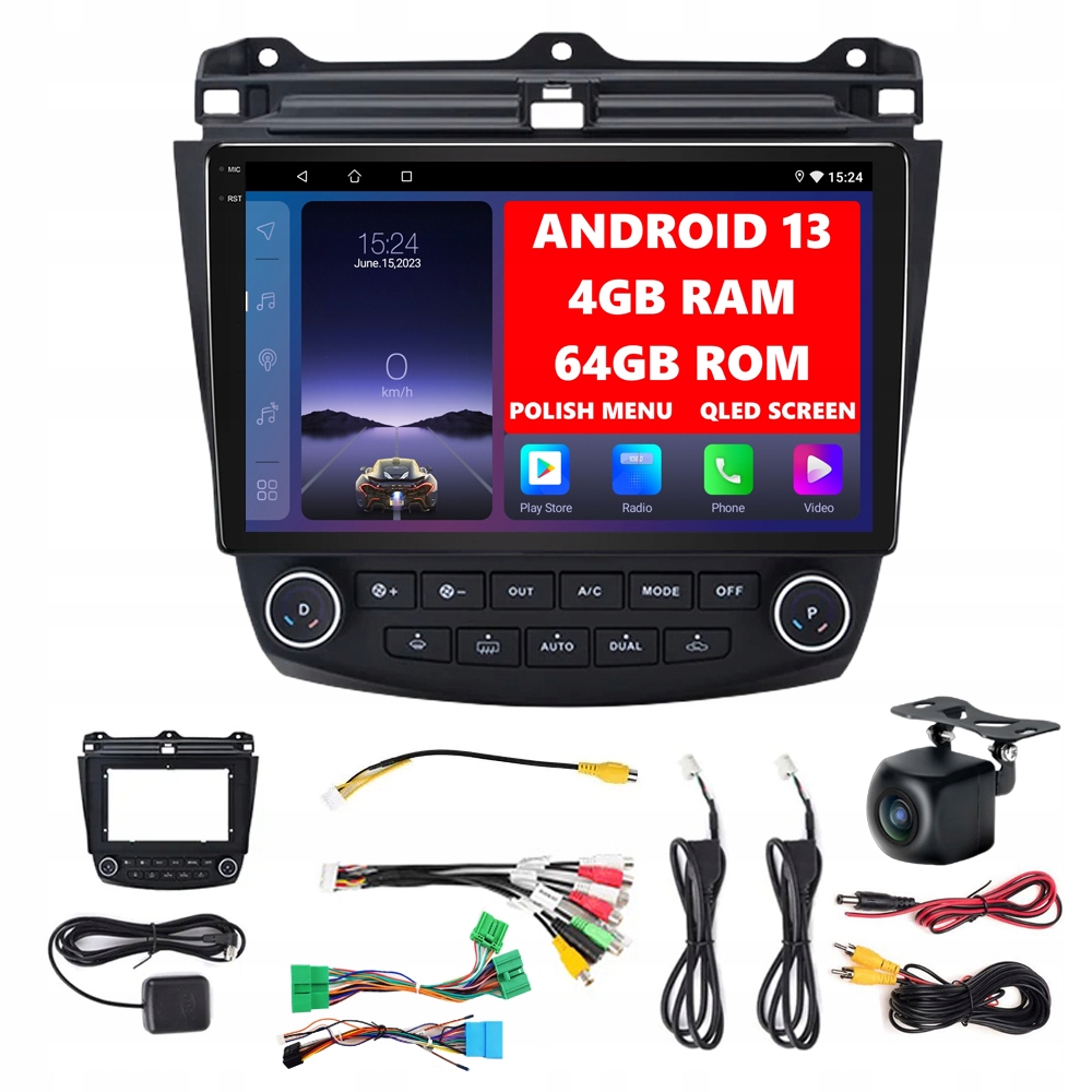 Android 13 Rádio pro Honda Accord VII 7 2003-2008 s Carplay, Auto, Bt, Wifi, 4GB/64GB