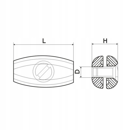 Zacisk linowy kubełkowy 5mm Model Zacisk kubełkowy