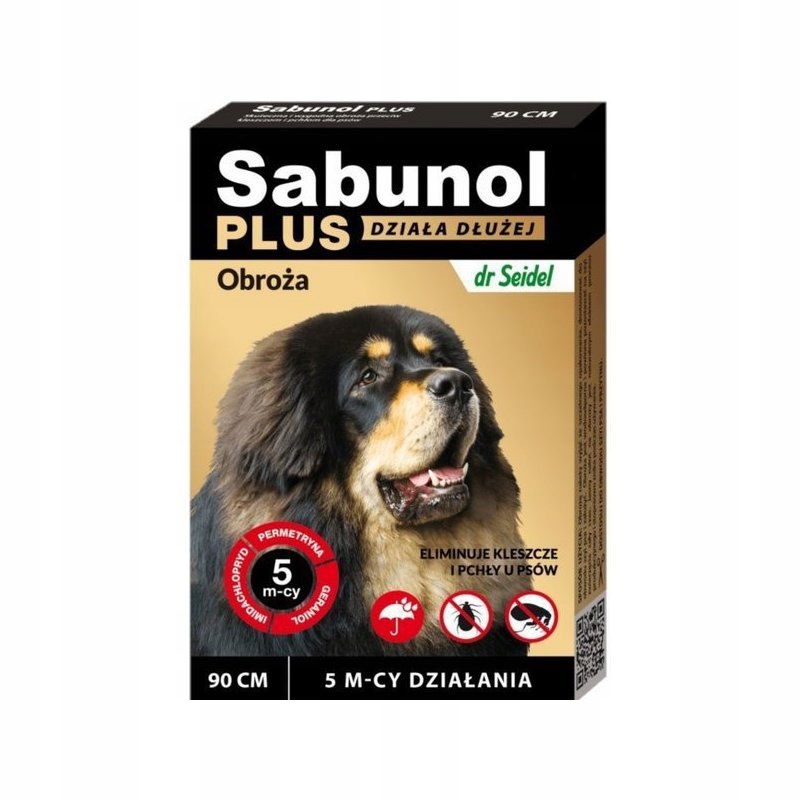 

Sabunol Plus 90cm Obroża dla Psa Pchły Kleszcze