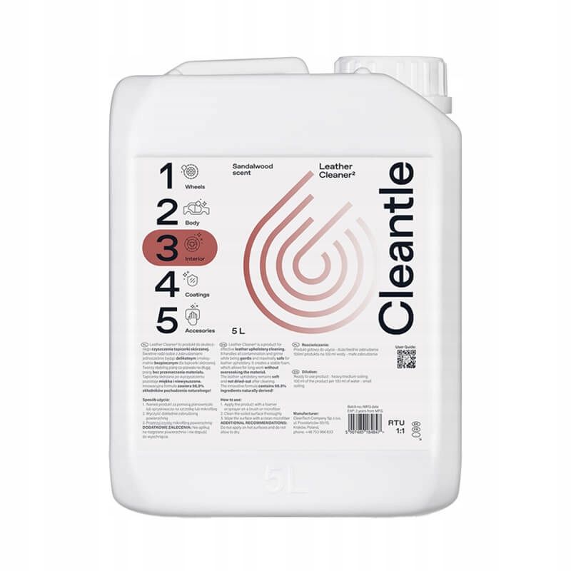 CLEANTLE Leather CLEANER для очистки кожи 5L