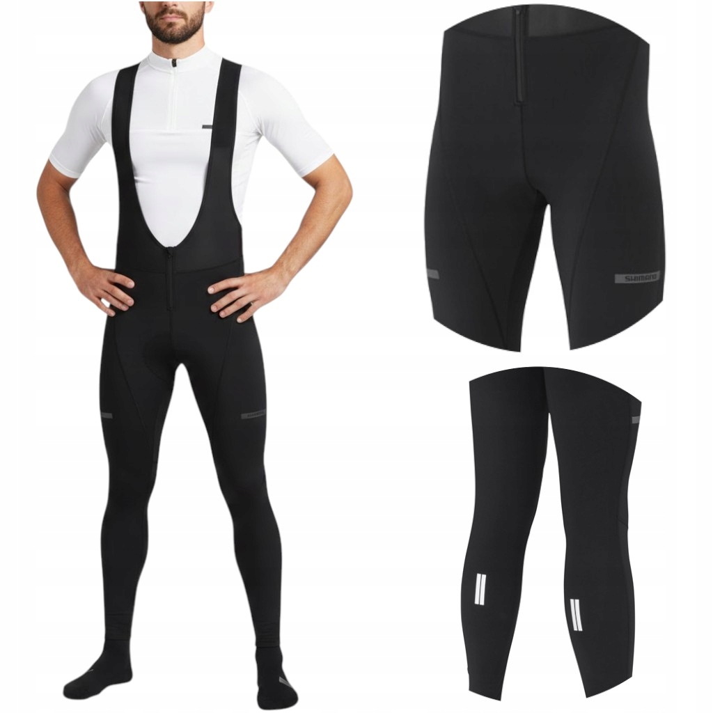 Shimano Wind Bib Tights Zimní cyklistické kalhoty M Membrána