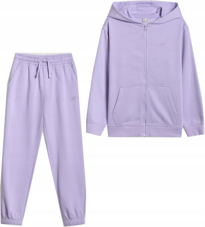 Dziewczęcy dres 4F komplet bluza spodnie fioletowy 51S 152 cm