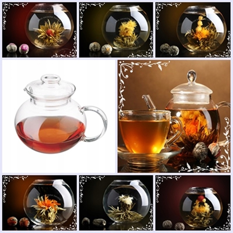 Zestaw Dzbanek 1 L Herbaty Kwitnące 6 szt