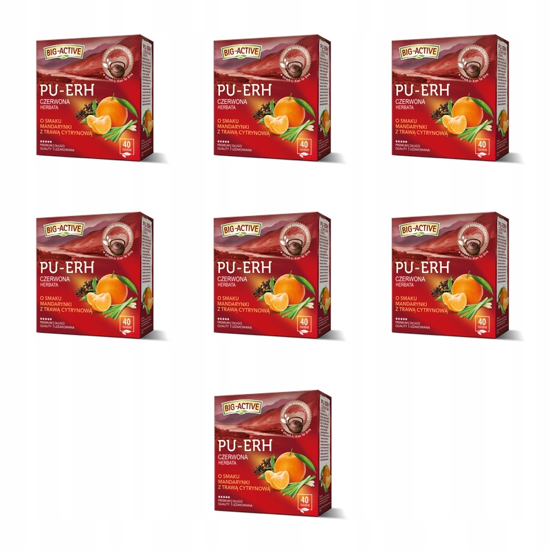 Big Active Pu-Erh čaj červený mandarinka 40 tb X7