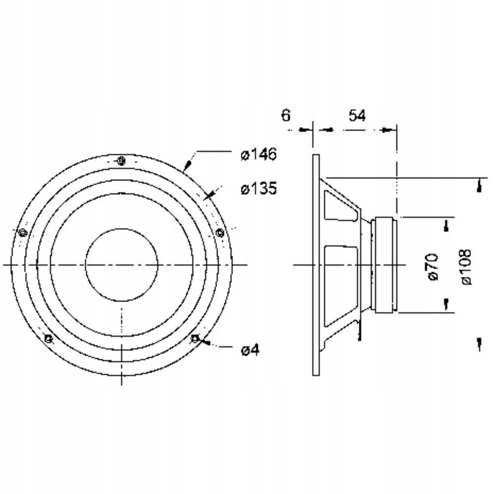 Głośnik niskotonowy Visaton W 130 S 108mm 50/80 W Marka Visaton