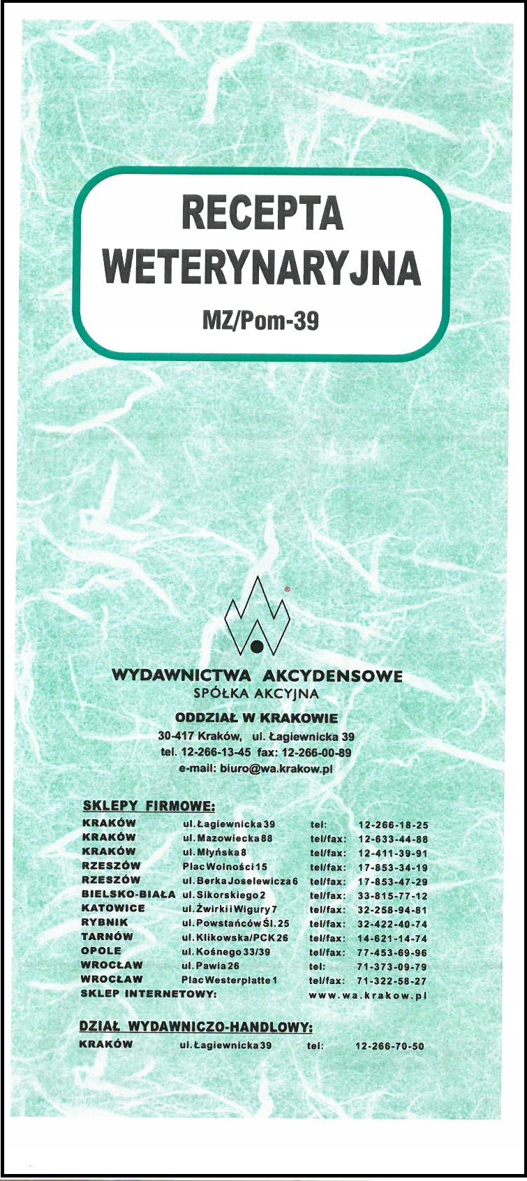 

Recepta Weterynaryjna