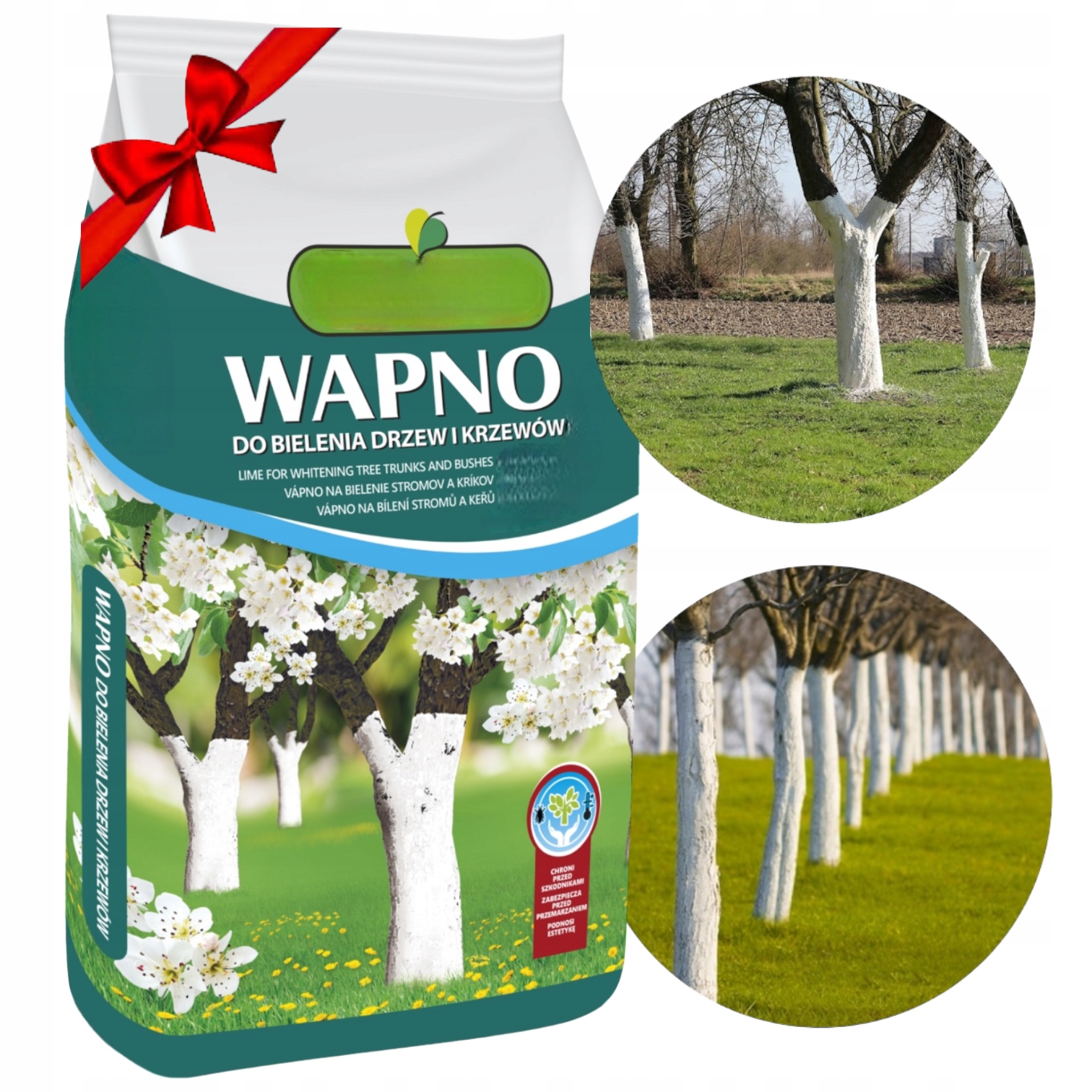 WAPNO DO BIELENIA OCHRONY DRZEW 2kg NAWÓZ CAŁOROCZNY SAD OGRÓD