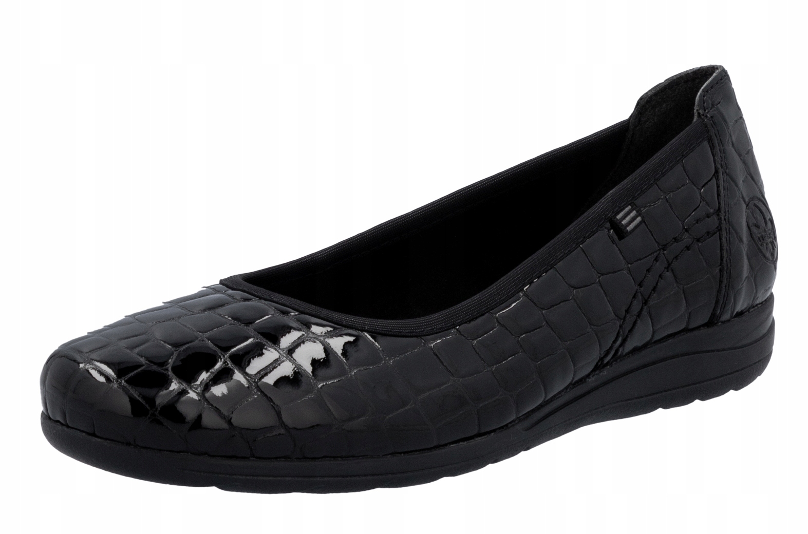 Rieker L9350-01 vel.38 černé kožené polobotky, baleríny