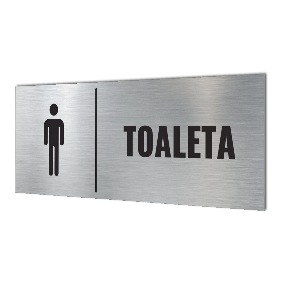 TABLICZKA TOALETA TABLICZKA WC ALUMINIOWA TABLICZKA TOALETA MĘSKA Marka Media Design