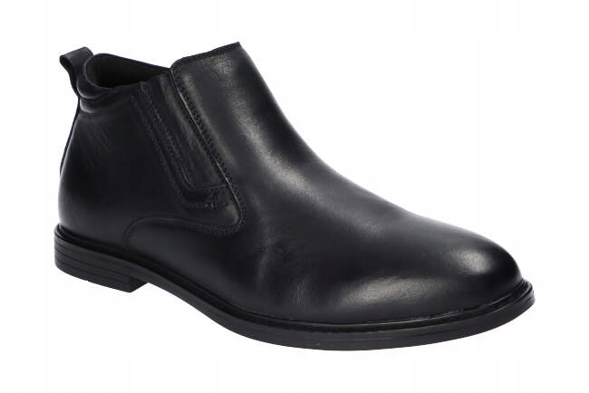 

American CY22 Trzewiki Buty Zimowe Skórzane Bk 43