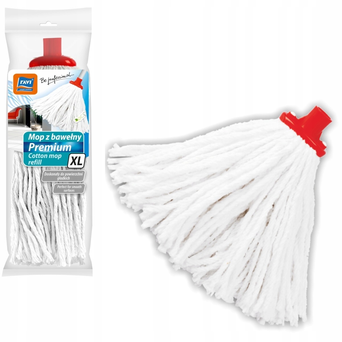 

Końcówka Mop Premium Rozm. XL Z Naturalnej Bawełny