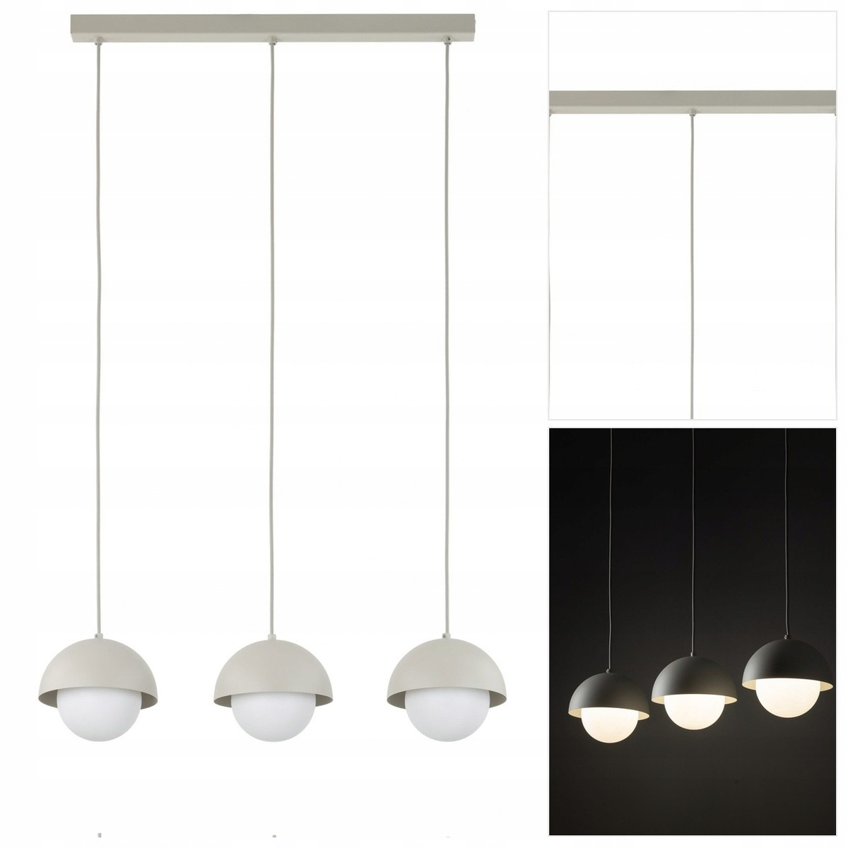 Závěsná lampa Bono 3 béžová, dekorativní osvětlení nad stůl Tk Lighting