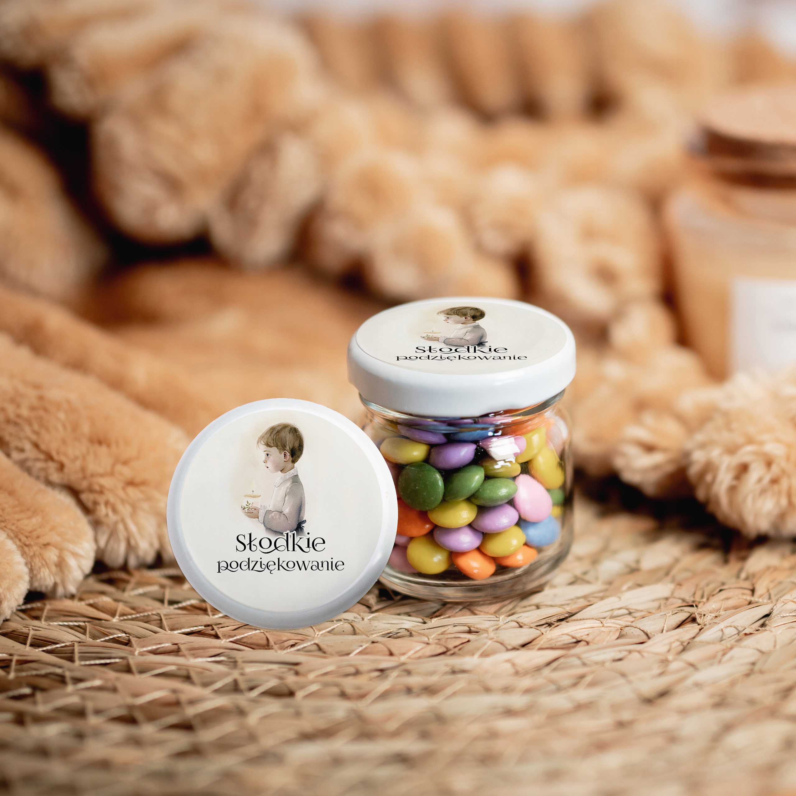 PODZIĘKOWANIE DLA GOŚCI KOMUNIĘ ŚLUB CHRZEST 18 URODZINY LENTYLKI [500_26] Stan opakowania oryginalne