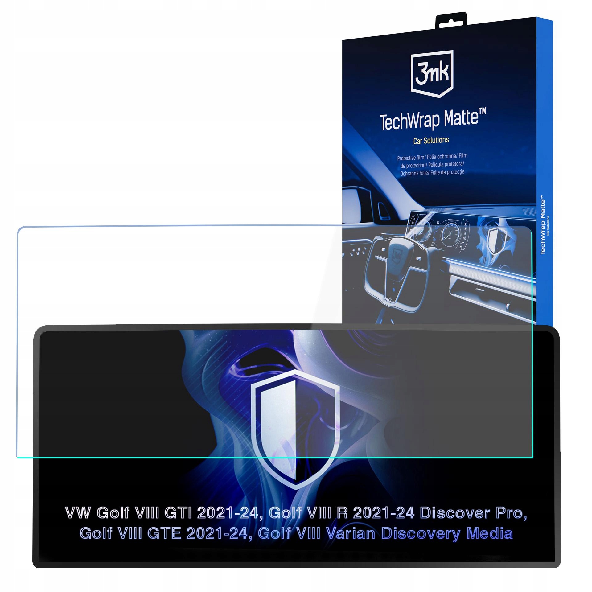 Fólie na displej navigace pro Vw Golf VIII Gti 2021-2024 3mk TechWrap