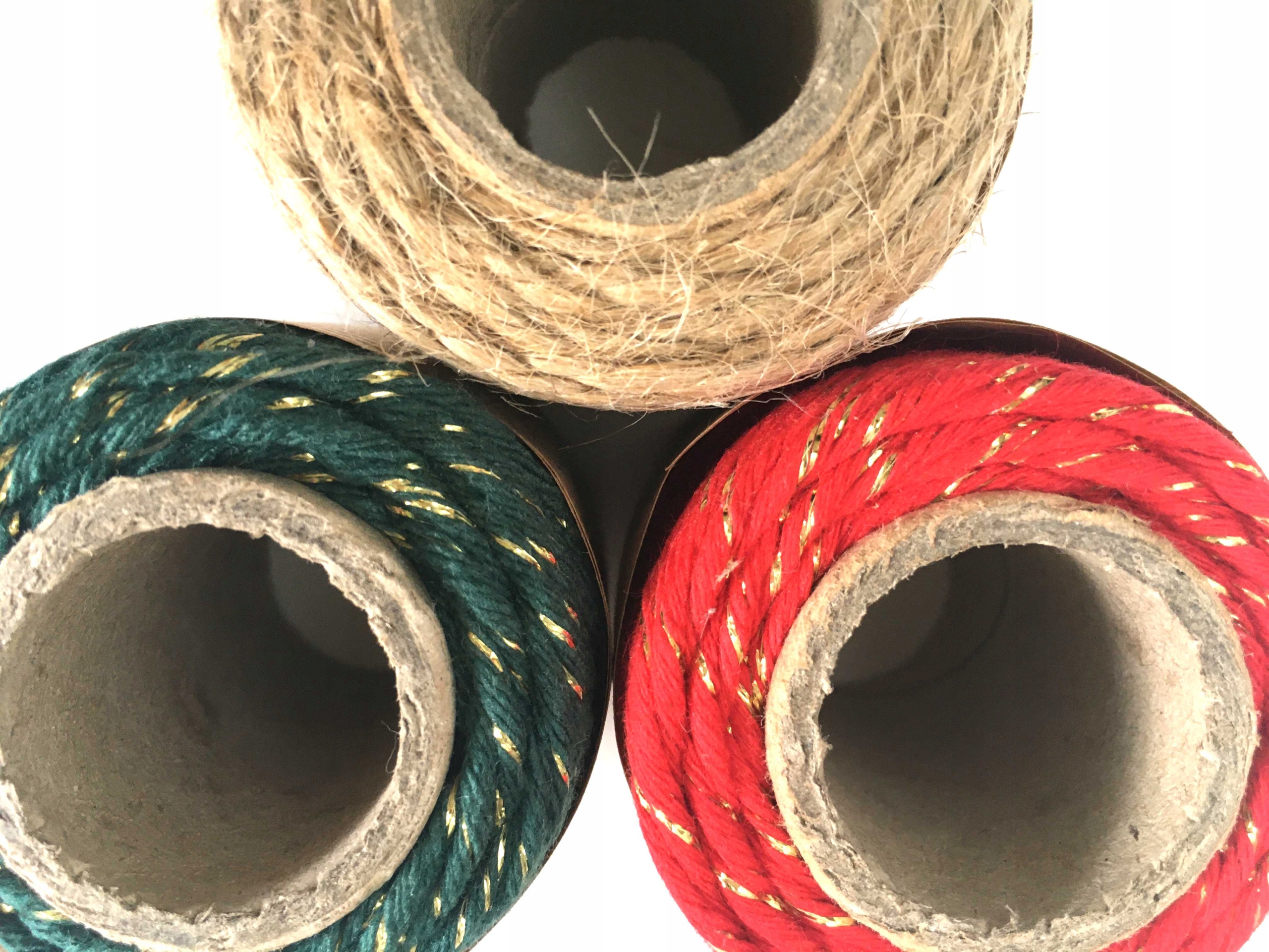 

Zestaw świątecznych sznurków do prezentów 3 rolki