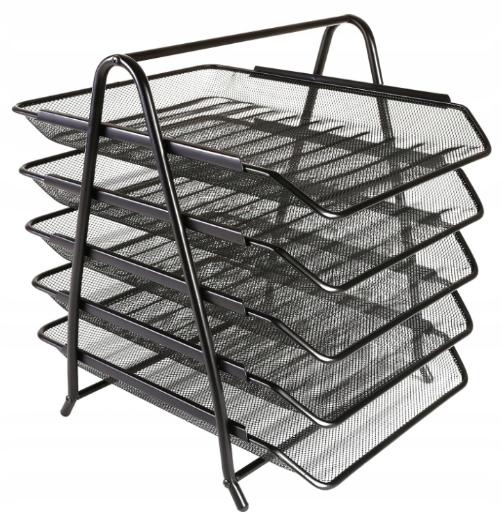DUŻY ORGANIZER METALOWY PRZYBORNIK SORTER PÓŁKA NA DOKUMENTY 5 SZUFLAD A4 L EAN (GTIN) 5903900086189
