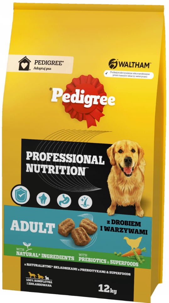 Pedigree Sucha karma Adult Rasy Duże Drób 12kg