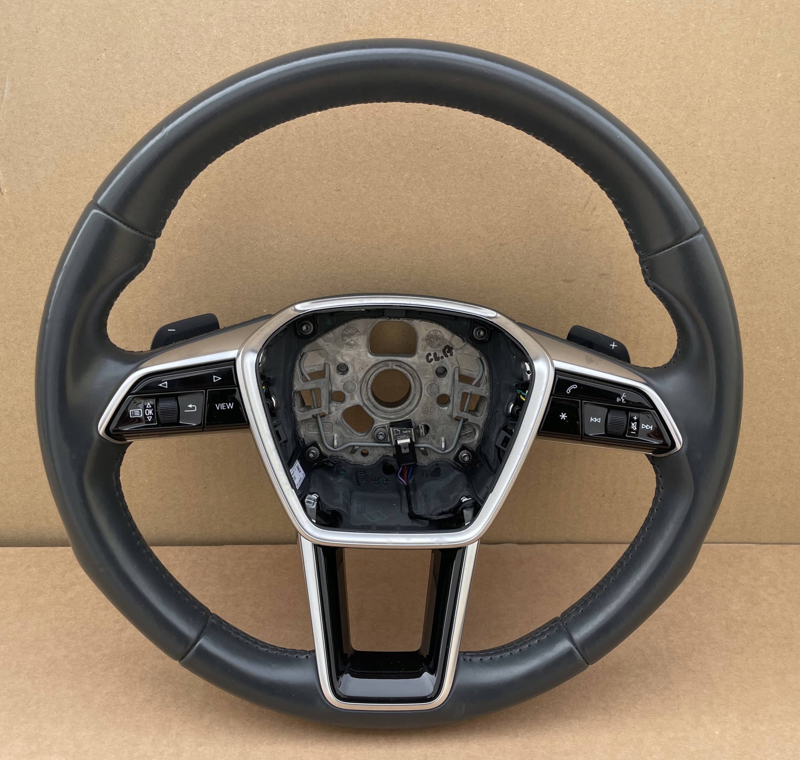 steering wheel, AUDI A6 C8 leather MULTI as new original 4K0419091B