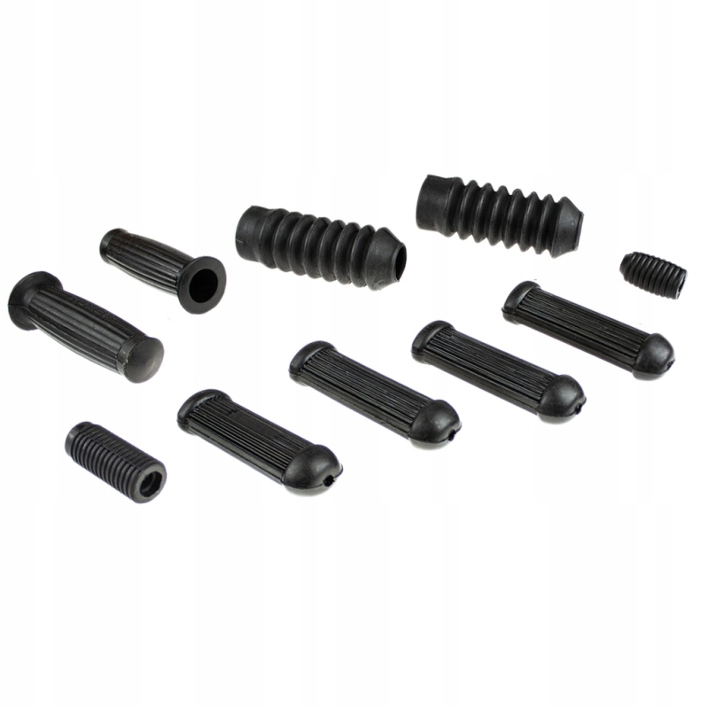 Gumy podnóżków, manetki, gumy lag, dźwigni startera i biegów Romet Ogar 205 Stan opakowania oryginalne